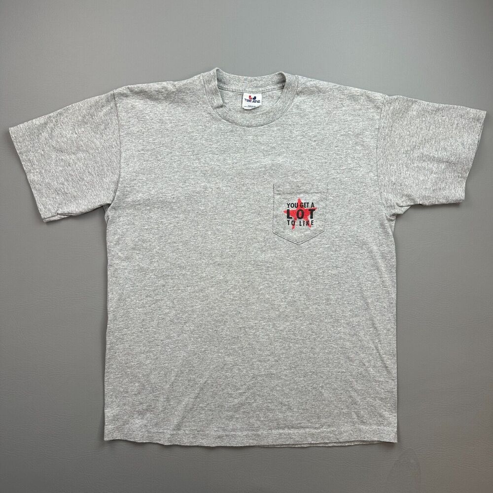 Vintage Marlboro Shirt Mens XL Gray "You Get A Lot To Like" Promo Pocket Tee 90s
